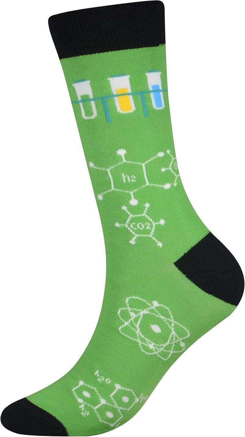 Cansok Men's 2/4 Packs Fun Crazy Novelty Dress Crew Socks - Image 5